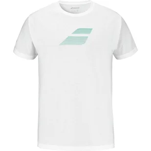Koszulka męska Babolat Exercise Big Flag Tee Men White L - Koszulki sportowe męskie - miniaturka - grafika 1