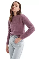 Swetry damskie - DeFacto Sweter normalny krój dla kobiet – sweter z golfem na topy damski (różowy, XL), rose, XL - miniaturka - grafika 1
