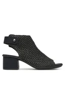 Sandały damskie - Rieker Sandały 64670-00 Czarny - miniaturka - grafika 1