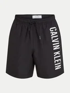 Spodenki damskie - Calvin Klein Swimwear Szorty kąpielowe KV0KV00053 Czarny Regular Fit - miniaturka - grafika 1