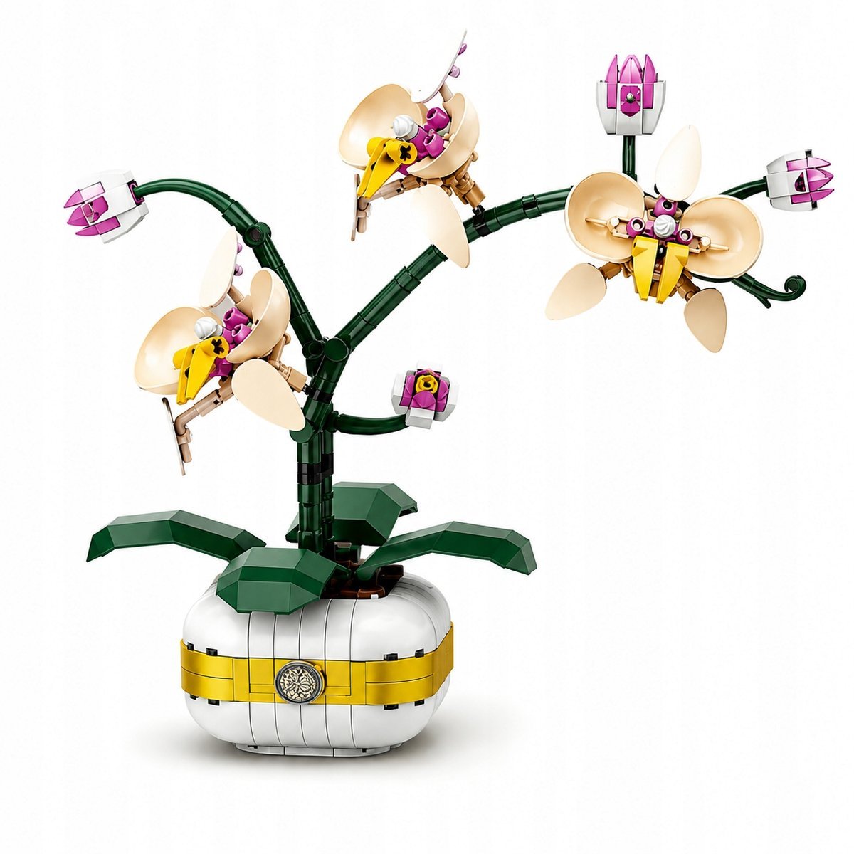 Klocki Storczyk Orchidea Kwiaty Bonsai 323 elementy Dekoracja Prezent