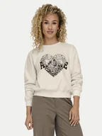 Bluzy damskie - ONLY Bluza Lauren 15339833 Beżowy Regular Fit - miniaturka - grafika 1