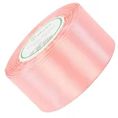 Prace ręczne dla dzieci - TASIEMKA wstążka SATYNOWA łososiowa 50mm - 32m - miniaturka - grafika 1