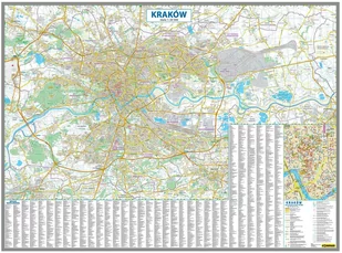 Compass, Kraków mapa ścienna na podkładzie do wpinania, 1:20 500 - Mapy i plansze edukacyjne - miniaturka - grafika 1