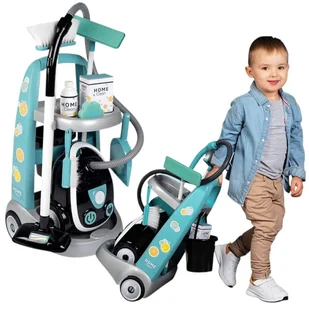 Smoby Wózek Do Sprzątania Z Odkurzaczem Zestaw - Zabawy w naśladowanie dorosłych - miniaturka - grafika 1