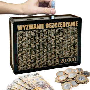 Skarbonka Wykreślana Prezent Cel 20000 Personalizacja Wyzwanie Oszczędzanie - Skarbonki - miniaturka - grafika 1