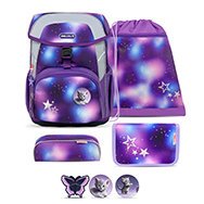 Ergonomiczny zestaw tornistra szkolnego dla dziewczynek – Belmil Maxi Shining Fairy (5-częściowy)