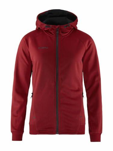 Craft ADV Unify FZ Hood, damska kurtka z kapturem XXL, Rhubarb, poliester z recyklingu, ergonomiczne dopasowanie, kaptur ze ściągaczem, 2 kieszenie, damska bluza z kapturem