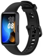 Akcesoria do smartwatchy - Bizon Pasek Strap Watch Silicone do Huawei Band 9 / Band 8, czarny - miniaturka - grafika 1