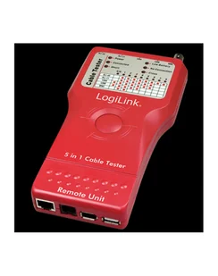 LogiLink Uniwersalny tester kabli RJ45-11/BNC/USB/IEEE1394 - Pozostałe akcesoria sieciowe - miniaturka - grafika 1
