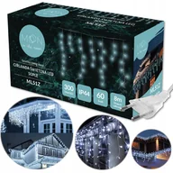 Lampy ogrodowe - Lampki Zewnętrzne Sople Zimna Girlanda 8M 300 Led - miniaturka - grafika 1