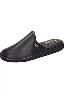 Manitu Home męskie 220118 kapcie, Noir Schwarz Schwarz 1-44 EU - Kapcie damskie - miniaturka - grafika 1