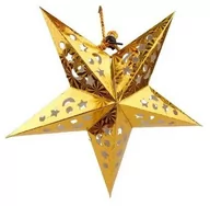 Ozdoby bożonarodzeniowe - GWIAZDA PAPIEROWA 3D ZAWIESZKA ŚWIĄTECZNA DUŻA - miniaturka - grafika 1