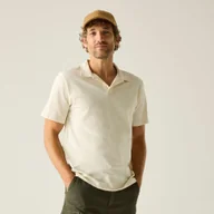 Koszulki sportowe męskie - Regatta Regatta Koszulka męska polo Hadvo Beżowe, Rozmiar: 5XL - miniaturka - grafika 1