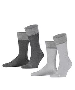 ESPRIT Mężczyźni Skarpety Allover Stripe 2-Pack , Bawełna, 2 Pak, Wielokolorowy (Sortiment 0020); 43-46 - Skarpetki męskie - miniaturka - grafika 1