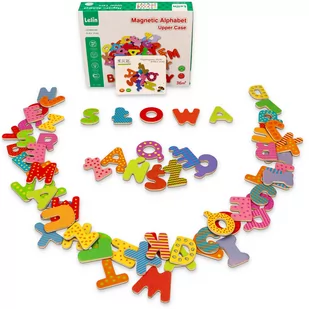 Lelin, Magnetyczne Literki z polskimi znakami, drewniane 69 szt. - Mały naukowiec - miniaturka - grafika 1