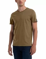 Koszulki męskie - Replay T-shirt męski, Army Green 238, 3XL - miniaturka - grafika 1
