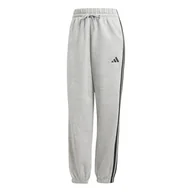 Spodnie rowerowe - adidas Kobiety ESSENTIALS 3-STRIPES FLEECE LOOSE PANTS, medium grey heather/black, S - miniaturka - grafika 1