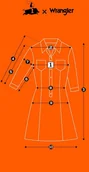 Sukienki - Wrangler DENIM SHIRT DRESS Frost BLUE DżINS sukienka jeansowa S - miniaturka - grafika 1