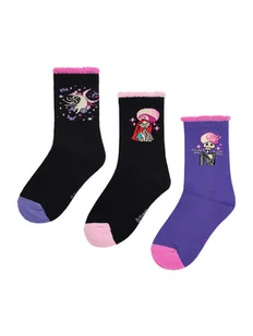 NIGHTMARE BEFORE CHRISTMAS Skarpety krótkie CEO-ACCCS-AW25-335NBC(3-PACK) Czarny - Skarpetki dla dzieci - miniaturka - grafika 1