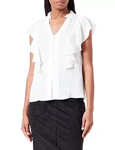 Vila Damska bluza z kapturem Viluca Flounce Su Top, Cloud Dancer, 36 PL - Bluzy damskie - miniaturka - grafika 1
