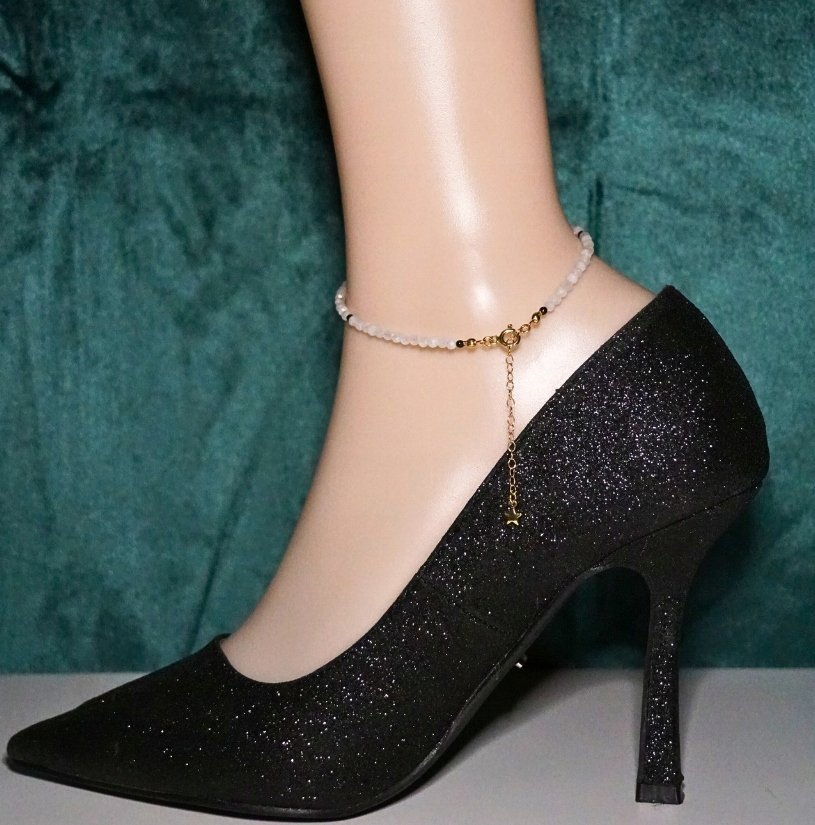 Bransoletka na nogę Kamień Księżycowy 3mm - Crystals Break