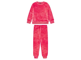 Dresy damskie - pepperts Dres dziewczęcy (bluzka + spodnie) z pluszowego polaru (158/164, Różowy) - grafika 1