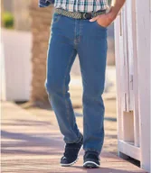 Spodnie męskie - Niebieskie jeansy regular ze stretchem Mężczyzna Atlas For Men - Kolor : Niebieski - Rozmiar : 44 - miniaturka - grafika 1