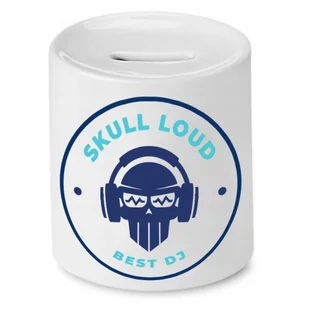DLA DJA MUZYKA SKARBONKA SKULL LOUD BEST DJ z Nadrukiem ze Zdjęciem + Opakowanie na prezent (wzór 02) - Skarbonki DLA DJA MUZYKA SKARBONKA SKULL LOUD BEST DJ z Nadrukiem ze Zdjęciem + Opakowanie na prezent (wzór 02) - Skarbonki - miniaturka - grafika 1