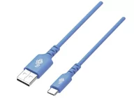Kable USB - Kabel USB-USB C 1m silikonowy niebieski Quick Charge - miniaturka - grafika 1