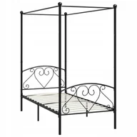 Łóżka - Łóżko podwójne metalowe VidaXL 80x200 czarny - miniaturka - grafika 1