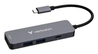 Huby USB - Verbatim 32155 huby i koncentratory USB 3.2 Gen 1 (3.1 Gen 1) Type-C 5000 Mbit/s Szary - miniaturka - grafika 1