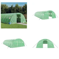 Szklarnie ogrodowe - vidaXL Szklarnia z ramą stalową zielona 40 m² 10x4x2 m - Szklarnia - Szklarnie - Tunel foliowy - Szklarnia wolnostojąca - miniaturka - grafika 1