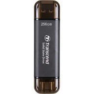 Dyski SSD - Dysk SSD Transcend ESD310C 256GB USB Type-A/USB Type-C 3D NAND (TS256GESD310C) Zewnętrzny - miniaturka - grafika 1