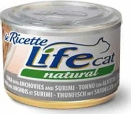 Life Pet Care LIFE CAT pusz.150g TUNA+ANCHOVIES+SURIMI LA RICETTE /24 - Mokra karma dla kotów - miniaturka - grafika 1