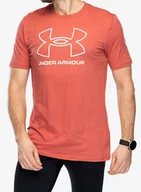 Koszulki i topy damskie - Koszulka z nadrukiem Under Armour GL Foundation SS - sedona red/white - miniaturka - grafika 1