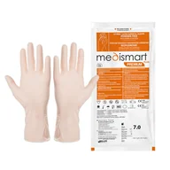 Rękawiczki jednorazowe - Rękawiczki chirurgiczne sterylne 7.0 lateksowe bezpudrowe Medismart Premium Plus 1 para - miniaturka - grafika 1