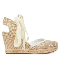 Espadryle damskie - Espadryle Guess FLJCYR FAB04 Beżowy - miniaturka - grafika 1