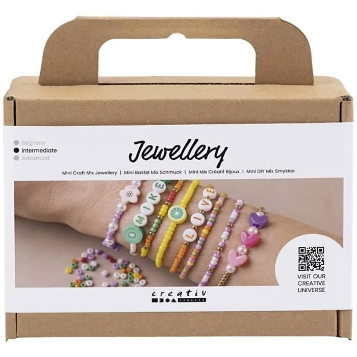 Zestaw DIY biżuteria - Kolorowe bransoletki - Korale - 8 szt.