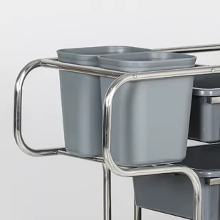 Wózek kuchenny z plastikowymi pojemnikami, 920 x 480 x 960 mm - Wózki na żywność - miniaturka - grafika 2