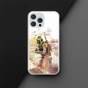Etui Boba Fett 001 Star Wars Nadruk pełny Biały Producent: Samsung, Model: S23 - Etui i futerały do telefonów - miniaturka - grafika 1