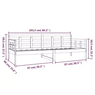 Lumarko Łóżko dzienne, lite drewno sosnowe, 80x200 cm - Łóżka - miniaturka - grafika 12