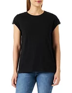 Koszulki i topy damskie - Replay T-shirt damski z krótkim rękawem z nadrukiem, 098 BLACK, L - miniaturka - grafika 1