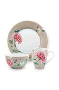 Dom i wnętrze OUTLET - Pip Studio zestaw śniadaniowy Blushing 3-pack - miniaturka - grafika 1