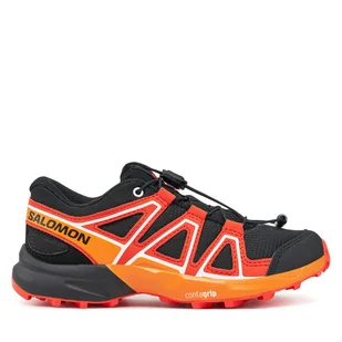 Trekkingi Salomon Speedcross L47724500 Czarny - Buty trekkingowe dziecięce - miniaturka - grafika 1
