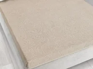 Prześcieradła - Prześcieradło Frotte Bez Gumki 175X220 Tulipan Sepia Beżowe 5908 Żakardowe - miniaturka - grafika 1