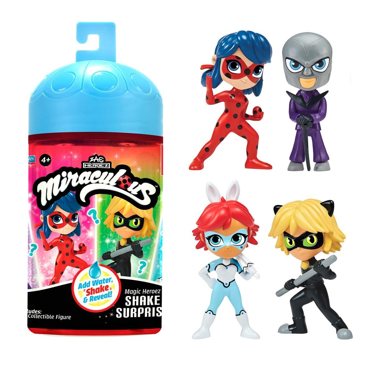 Bandai - Miraculous Biedronka - Figurki Chibi Color Change Surprise - Mini Miraculous figurka 10 cm - Figurka zmieniająca kolor - Losowy model - zab..