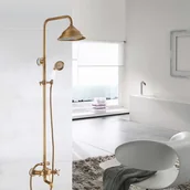 Baterie umywalkowe - Bateria umywalkowa retro ANAHITA szczotkowany mosiądz - miniaturka - grafika 1