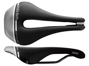 Selle ITALIA Siodło ITALIA NOVUS BOOST GRAVEL TECH SUPERFLOW L (id match - L3) TI 316 Tube 7, fibra-tek, 260g czarno-szary (NEW) A-SIT-080H802IKC004 - Siodełka rowerowe i akcesoria - miniaturka - grafika 1