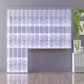 Firany - Firanka żakardowa metrażowa wys. 150 cm Ebenoida A142 biała - 150 cm - miniaturka - grafika 1